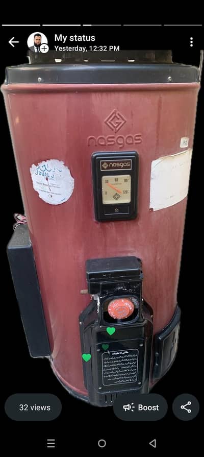 newly electric + gas 25 galan geyser for salll price