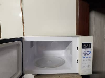 White microwave & cupboard for sale