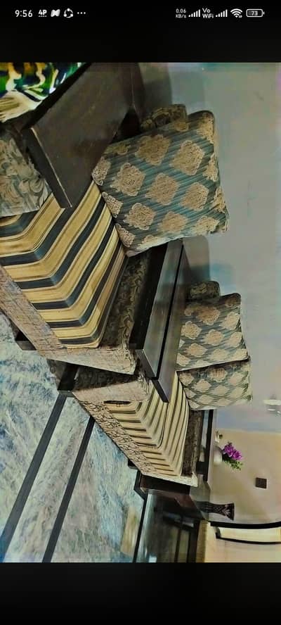 3,2,1 sofa set for sale in reasonable price only in 40k heavy wooden f