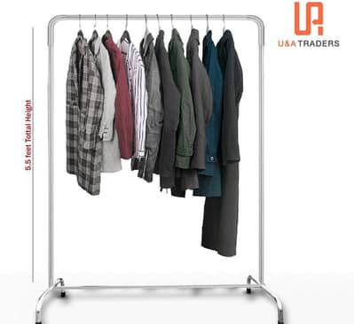 Silver 5.5 Feet Clothes Hanging Stand – For Home & Boutique