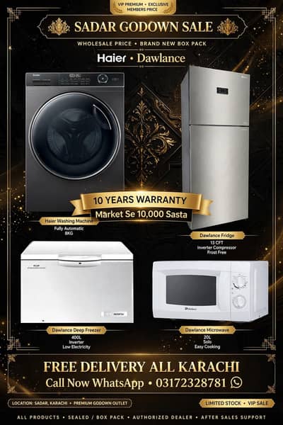 Haier washing machine sadar godam sale box pack