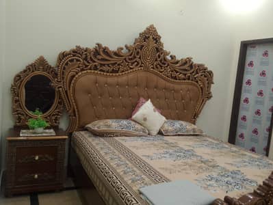bed set 3 sofa 2 mirrors and 2 side tables
