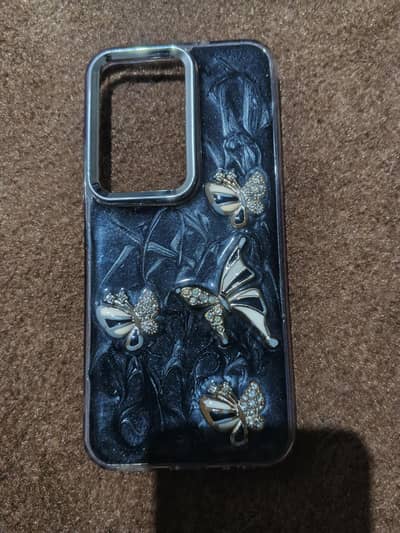 Tecno Spark 40 pro Brand New Butterfly diamond mobile cover for sale
