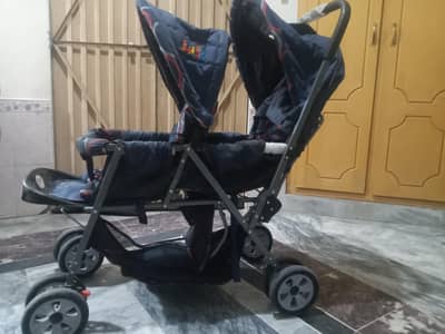 Twin baby stroller