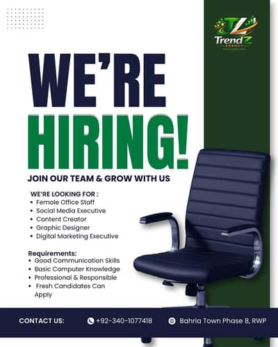 we are looking female staff for marketing office