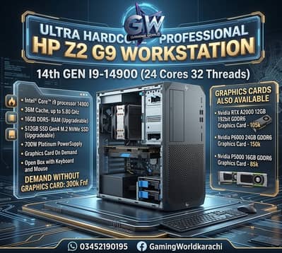 HP Z2 G9 Workstation Tower PC Intel® Core™ i9 processor 14900 700W Psu