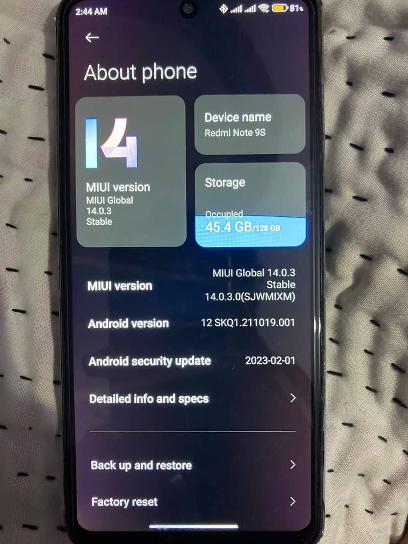 Xiaomi Redmi Note 9S 4