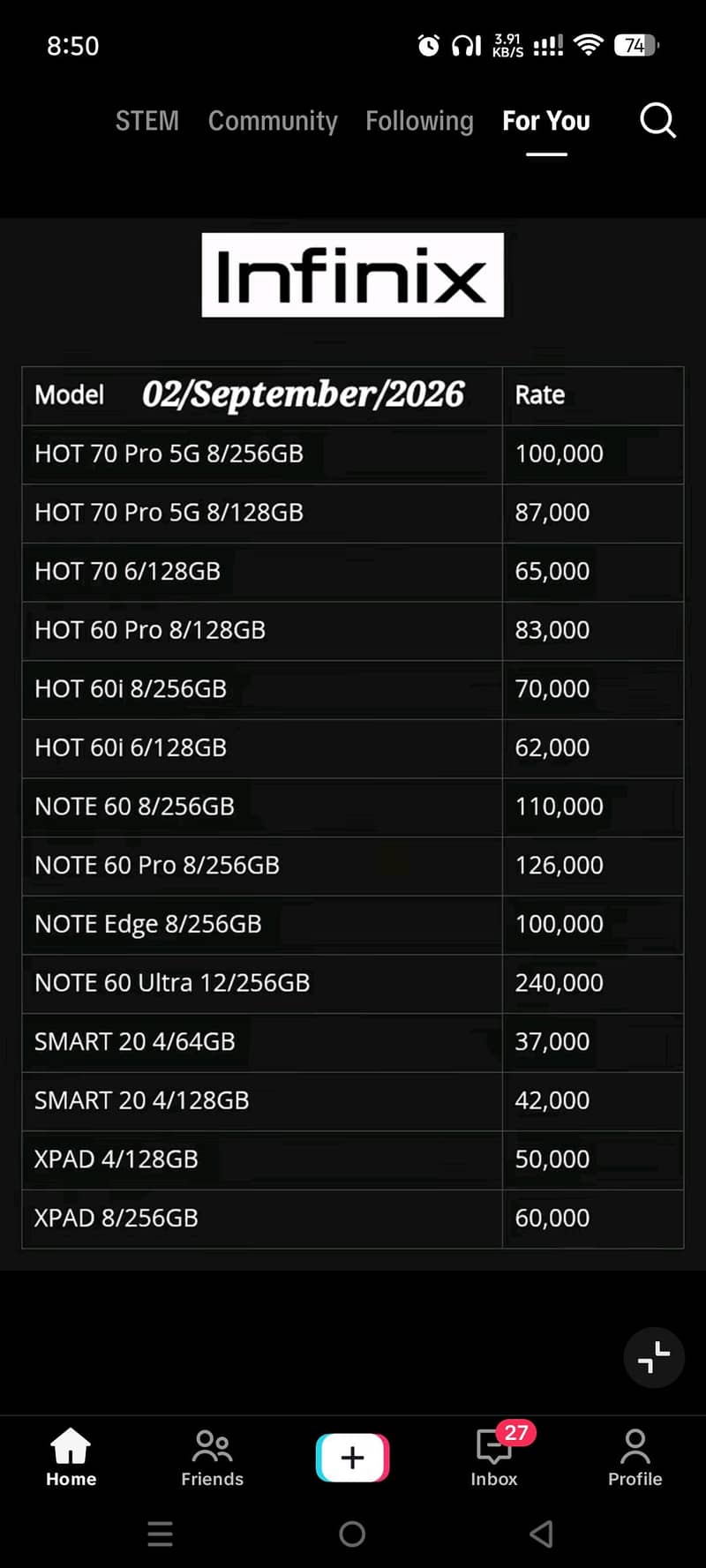 Infinix 1