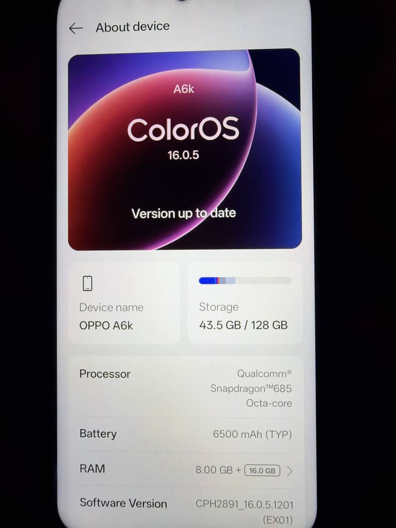 OPPO A6k 6