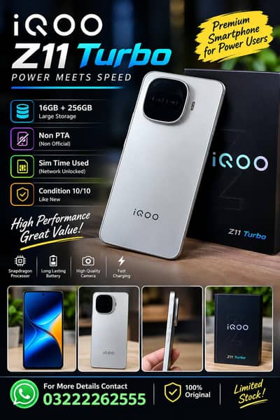 Iqoo Z11 Turbo | 16/256GB | 120FPS