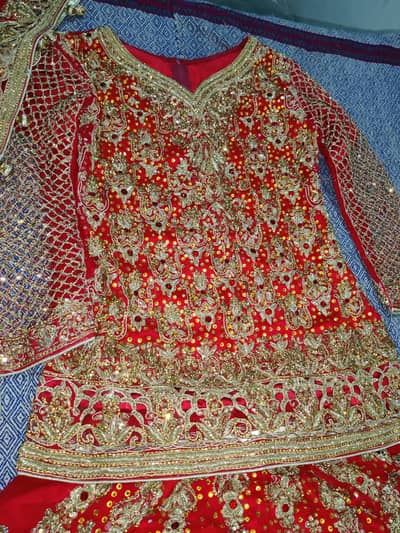 Red & Golden Heavy Bridal Lehnga – Wedding Dress