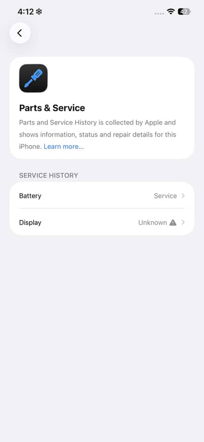 Apple iPhone 12 Pro Max display message