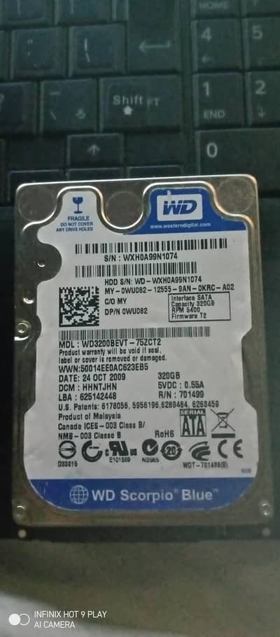 320 GB Hard disk for Laptop and Mini CPU Mint condtion and good speed