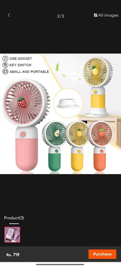 Mini hand fan for beautiful peoples. delivery all over lahore