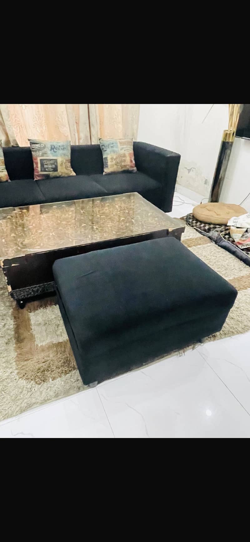 Black sofa set 1