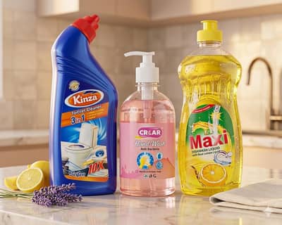 dishwash , harpic & handwash