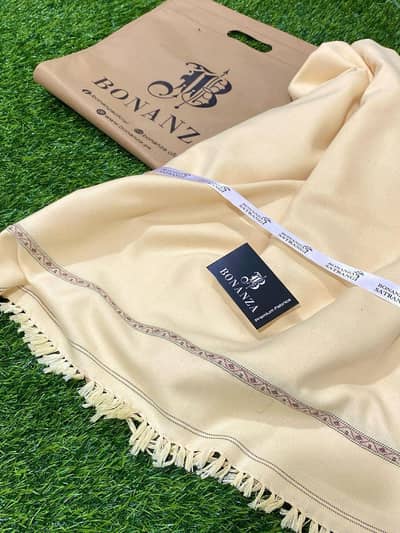 Men Wool Plain Shawl Brown Standard Size Winter Warm