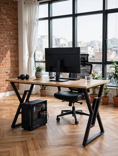 Custom Computer Tables | Iron Frame | Any Design & Size