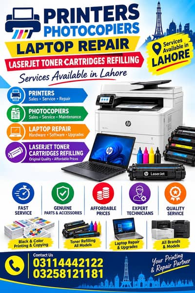 LaserJet Toners  Refilling and new Toner Cartridges 0311--4442122