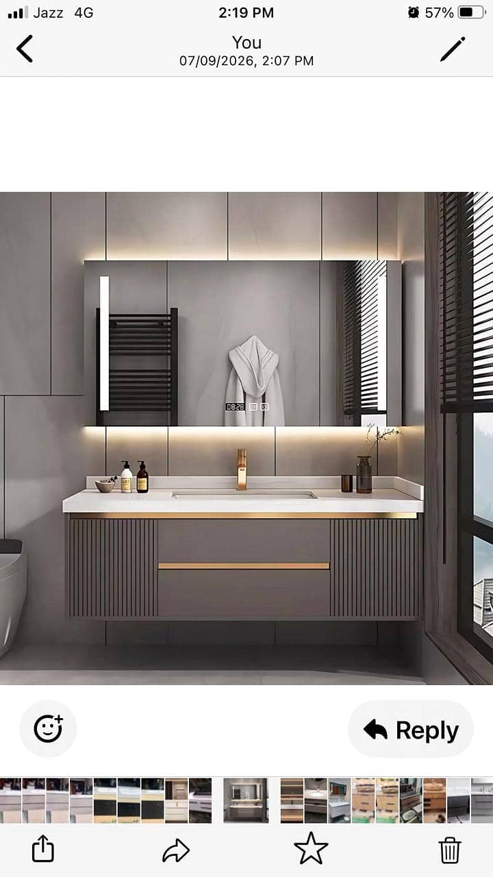 PVC vanity 18