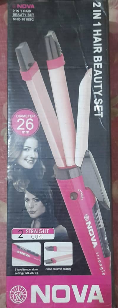 Hair straighter  with curler 2 in 1
