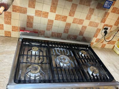 max 5 burner gas oven