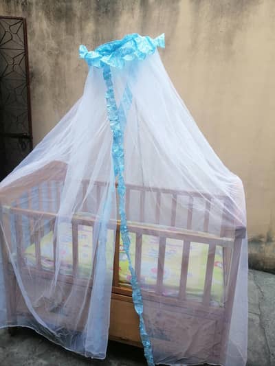Premium wooden Baby Cot Crib with Mosquito Net