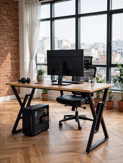 Custom Computer Tables | Iron Frame | Any Design & Size