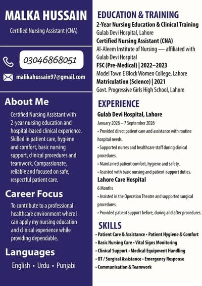 I need job as a staff nurse