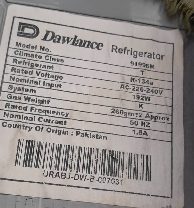 Dawlance Refrigerator 2