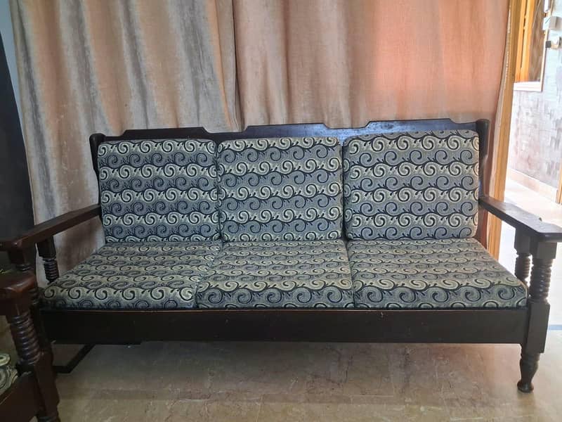 Sofa set 5 seater solid wood 1