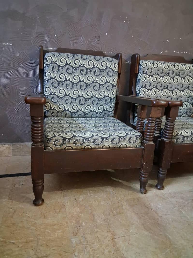 Sofa set 5 seater solid wood 2