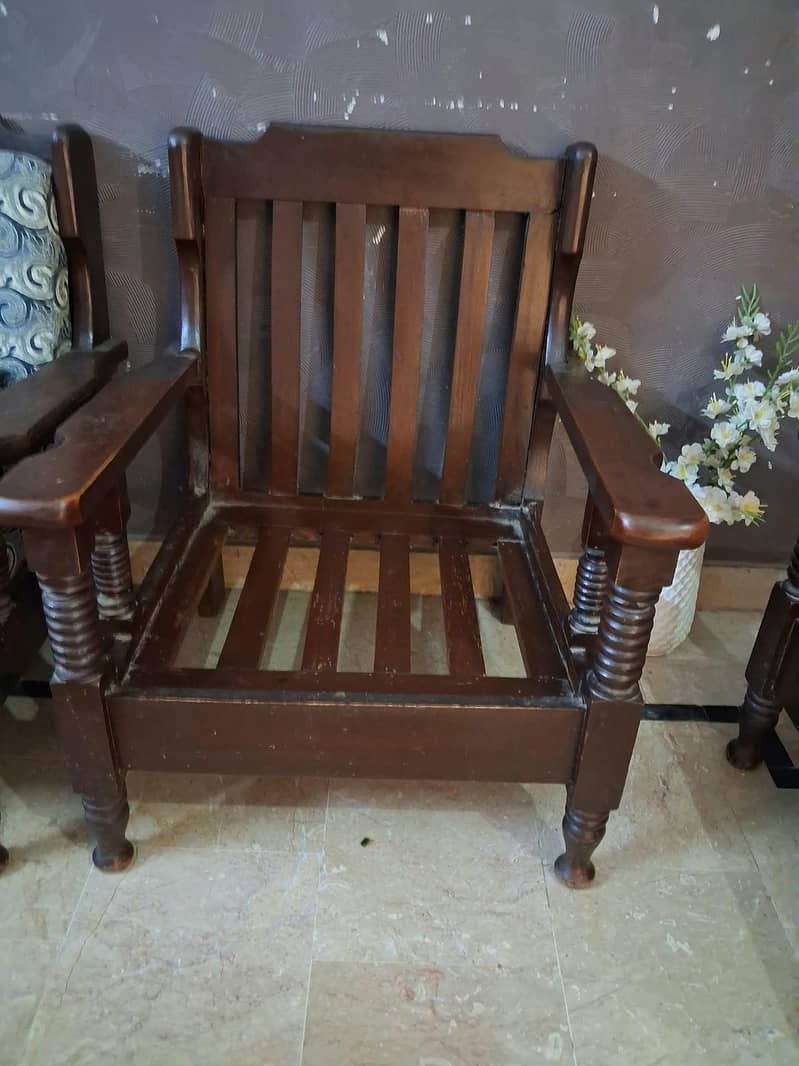 Sofa set 5 seater solid wood 3