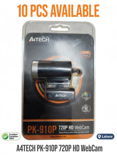 A4Tech PK-910P 720P HD WebCam  - 10 Pcs Available - Lahore