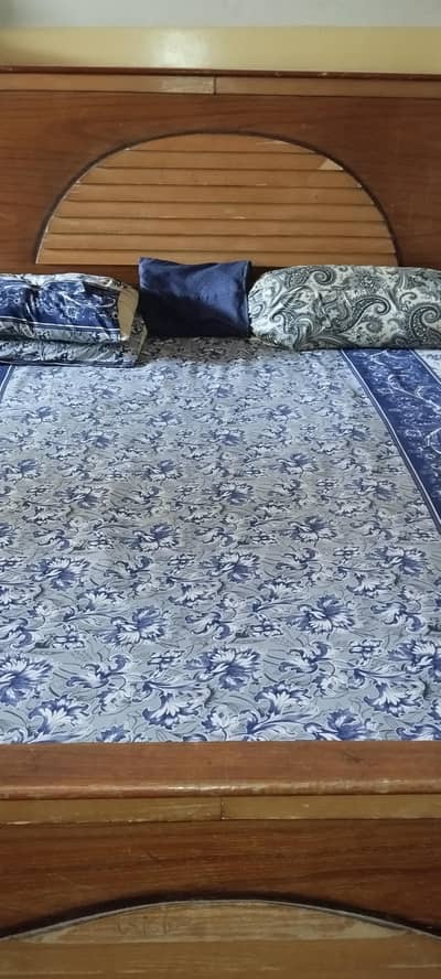 double bed (without mattress) devider and 2 side tables