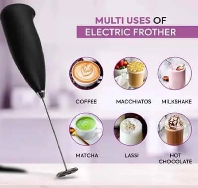 Electric Milk Frothier for Coffee, Matcha, Chocolate
