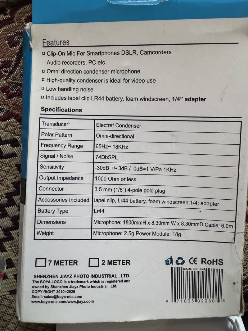 Boya wire microphone 2