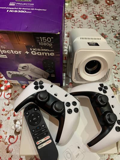 HCS 350 Max Smart 4K Android 14 Gaming Projector - 4GB/64GB (With 2 G
