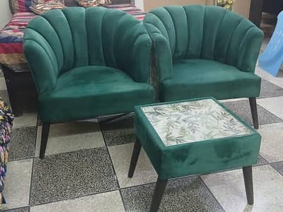green velvet sofas (coffee set sofa chairs with glass foam table)