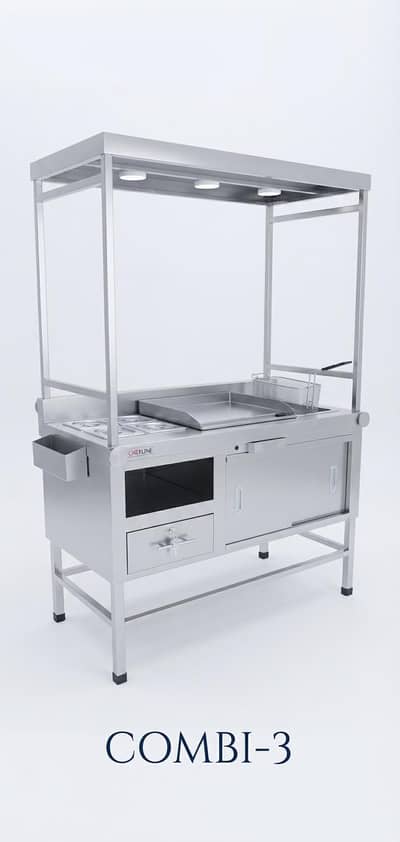 New Fryer, Hot Plate, ss Hood ducting, pizza oven setup