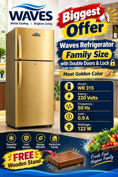 Waves Refrigerator Family size