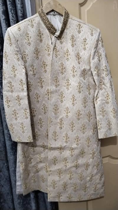 Men’s Barat Sherwani Set with Kulla & Shoes