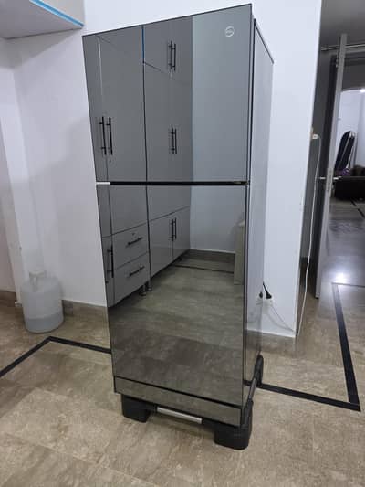 PEL inverter Friedge black color Glass door in new condition perfect