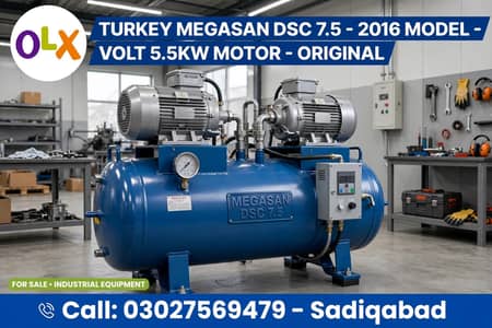Turkey MEGASAN DSC 7.5 Duplex Compressor 2016- 2x Volt Motor