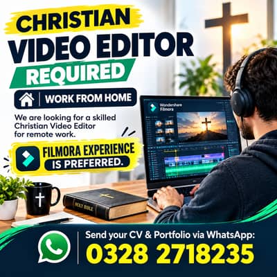 Christian Video Editor Required || Work From Home || Remote Job || Job