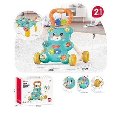 Bibi-inn 2-in-1 Baby Bear Walker & Activity Game Table