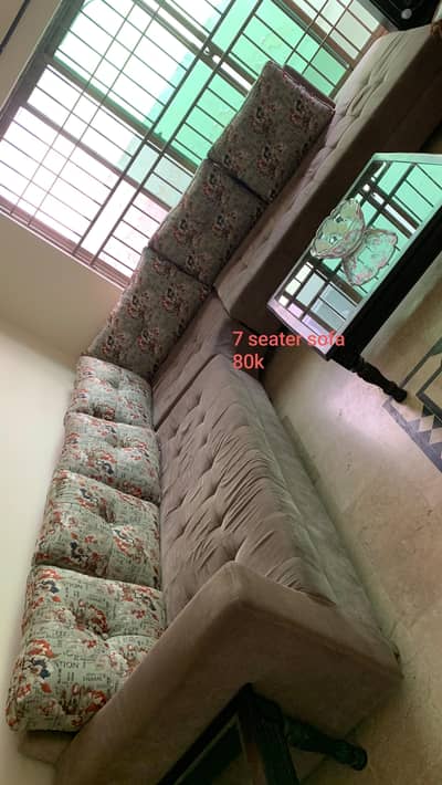 7 seater L sofa