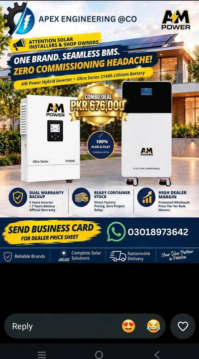 6 kw AM power inverter and 16 kw AM power Battery
