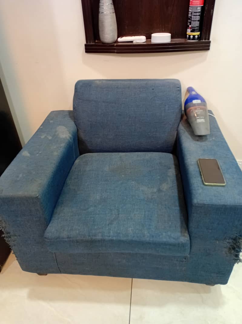Blue sofa set 0