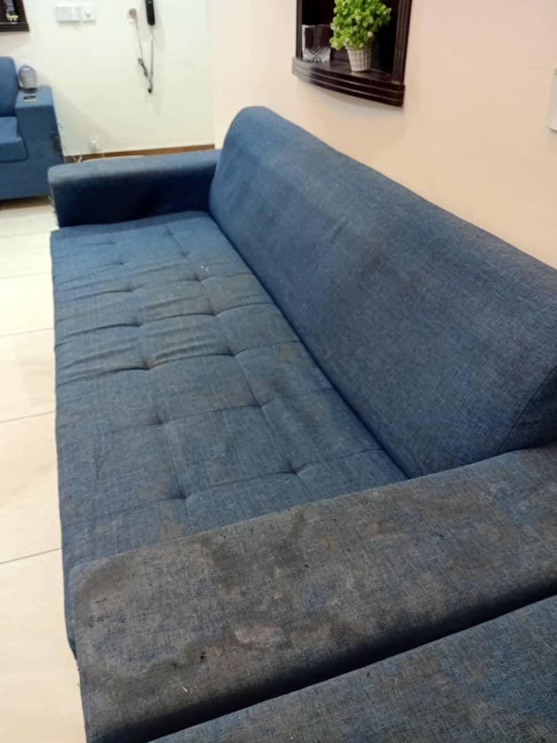 Blue sofa set 1